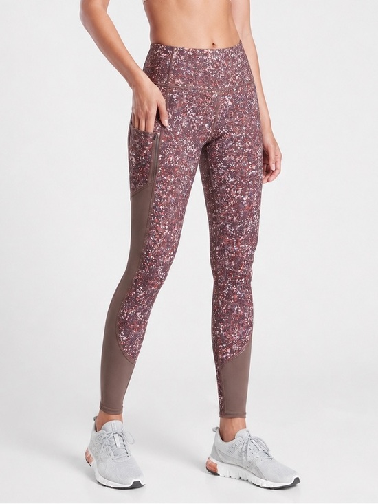 Athleta Pants - Athleta Rainier Printed Mesh Tight High Rise Leggings M NWT $98